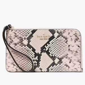 LUCY SNAKE EMBOSSED MEDIUM L ZIP WRISTLET